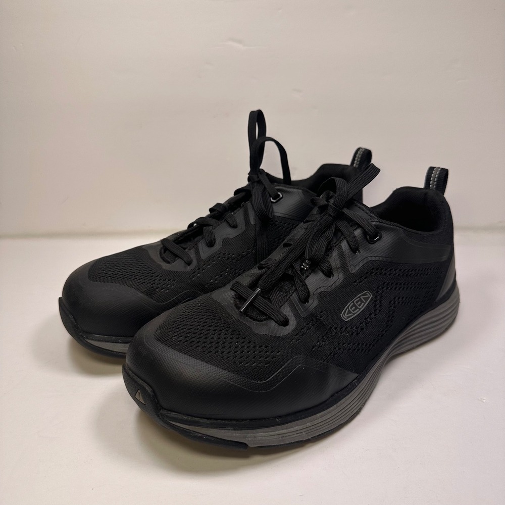 KEEN Utility‎ Men's Black Composite Toe Work Shoes Size 9D ASTM F2413 19 EH